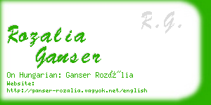 rozalia ganser business card